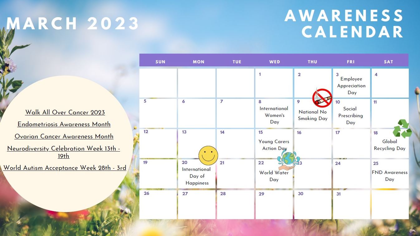 March Awareness Calendar